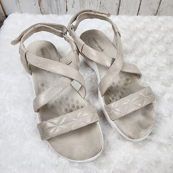 Easy Spirit Treasur Sandals Cream Size 9 - Picture 1 of 10
